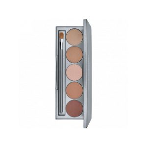 Bilde av Colorescience Mineral Corrector Palette SPF 20 åpen med synlige nyanser og børste, perfekt for enhver hudtone og tilstand