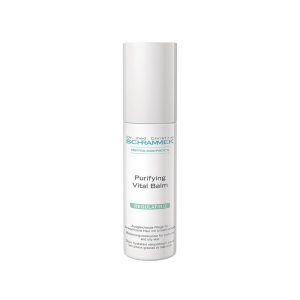 "Bilde av Dr. Schrammek Purifying Vital Balm i en elegant tube, perfekt for å fremheve produktets luksuriøse og rensende egenskaper."