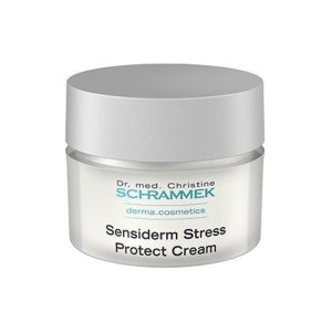 Bilde av Dr. Schrammek Sensiderm Stress Protect Cream - en beroligende og beskyttende krem for sensitiv hud, ideell for å redusere rødhet og styrke hudens naturlige barriere