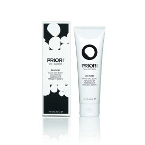 Bilde av Priori LCA fx141 Hand and Body Replenisher flaske, perfekt for å fremme hydrert, glattere hud.