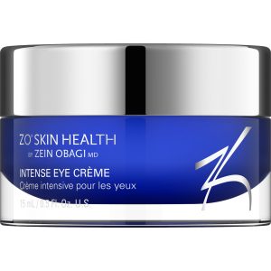 ZO Skin Health Intense Eye Creme i en elegant beholder, designet for å redusere aldringstegn og forbedre øyeområdets utseende med ny glød