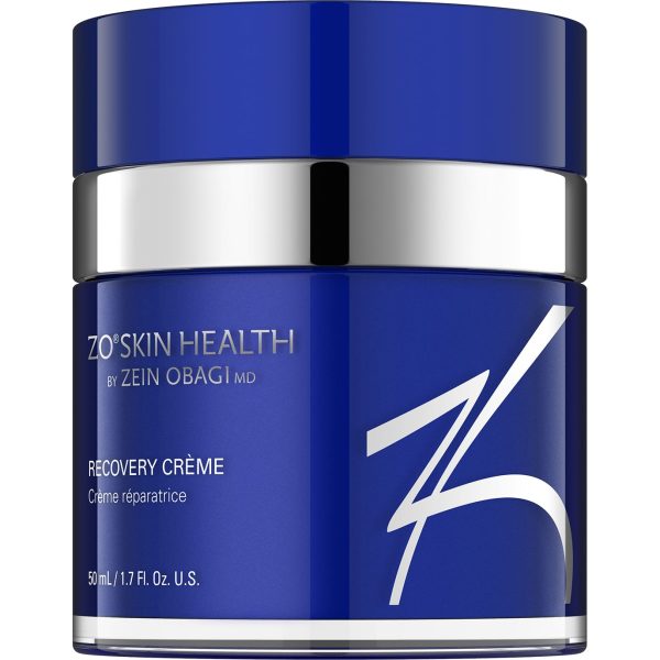 "Beholder av ZO Skin Health Recovery Creme på en ren bakgrunn, perfekt for å vise produktets rike og nærende egenskaper for sensitiv eller tørr hud."