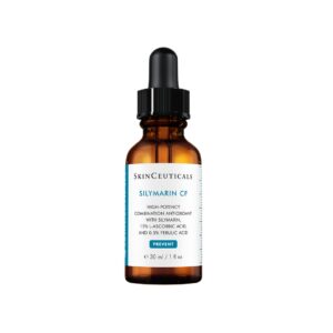 SkinCeuticals Silymarin CF er et kraftfullt antioksidantserum designet spesielt for fet og akneutsatt hud. Med en avansert blanding av C-vitamin, silymarin, ferulinsyre og salisylsyre, beskytter det huden mot frie radikaler, reduserer oljeproduksjon og forbedrer hudens tekstur. Ideelt for daglig bruk for å oppnå en klarere, jevnere og sunnere hud.