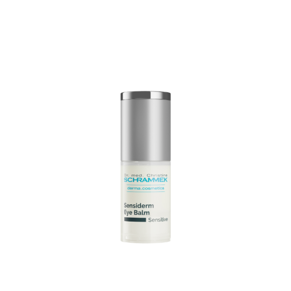 Bilde av Dr. Schrammek Sensiderm Eye Balm i en elegant beholder, for å reflektere produktets milde og effektive natur