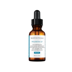 SkinCeuticals Phloretin CF er et høypotent antioksidantserum som bekjemper frie radikaler, jevner ut hudtonen og reduserer aldringstegn. Formulert med en unik blanding av phloretin, ferulinsyre og vitamin C, gir serumet en strålende og ungdommelig hud.